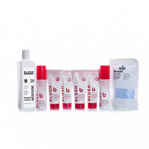 Blush Brightening Facial Kit (240 ML) with Blonder Powder (500GM) & Developer (1000ML)